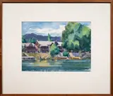 Kashmir by Mason Wells, 1936, watercolor, sold Dec 2024