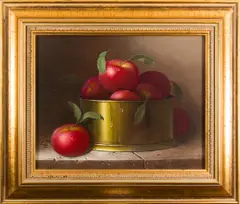Still Life with Fruit by Donald Allan, 1992, oil on board, sold Dec 2024