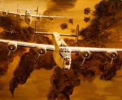 Liberators by Ed Diffenderfer, acrylic on board, sold Dec 2024
