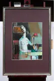 Seated Nude with Apple by Matevos Sargsyan, 1992, oil on paper or board, sold Dec 2024