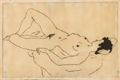 Reclining Nude Woman by Edward Hagedorn, Etching, sold Mar 2026