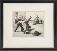Tree Planting Group by Grant Wood, 1937, Lithograph on Wove Paper, sold Mar 2026