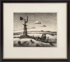 West Texas by Thomas Hart Benton, 1952, Lithograph on Wove Paper, sold Mar 2026