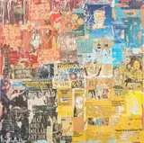 Today Means I Love You by Mike Falcon, 2014, Mixed Media Collage on Canvas, sold Mar 2026