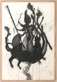 Durga by Robert Dandarov, 1989, Mixed Media on Paper, sold Mar 2026