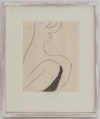 Seated Nude Woman by Roger Hilton, Charcoal on Paper, sold Apr 2026