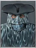 Masked Man by Stanislaw Zagorski, Mixed Media on Illustration Board, sold Apr 2026