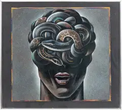 Medusa by Stanislaw Zagorski, Mixed Media on Illustration Board, sold Apr 2026