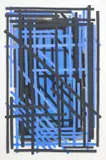Abstract Composition in Black and Purple by Allen Edward Kubach, 1974, Acrylic on Canvas, sold Apr 2026