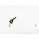 Sting Like A Bee by The Art Guys, 1998, collage with butterfly wings on paper, sold Feb 2025