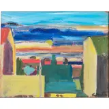 Untitled by Louisa Matthíasdóttir, oil on board, sold Feb 2025
