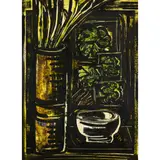 Still Life by Cady Wells, 1968, mixed media on paper, sold Feb 2025