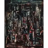 Night by Cady Wells, 1950, mixed media, sold Feb 2025