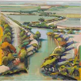 Spring Squared by Deladier Almeida, 2016, oil on canvas, sold Feb 2025