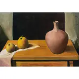 Still Life with Two Apples by Roberto Fernández Balbuena, 1962, oil on canvas, sold Feb 2025