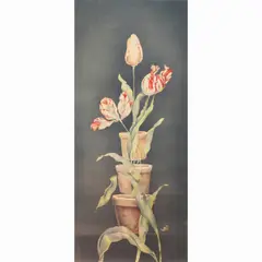 Three Tulips by Joseph Goldyne, lithograph in colors, sold Feb 2025