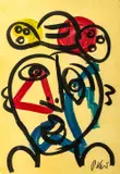 Untitled (Abstract Face) by Peter Robert Keil, Acrylic on Masonite, sold Apr 2026
