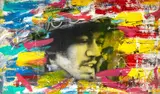 Jimi Hendrix by Walford Williams, Mixed Media on Canvas, sold Apr 2026