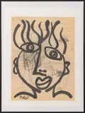 Portrait by Peter Robert Keil, Acrylic and Pencil on Paper, sold Apr 2026