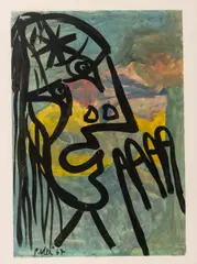 Woman by Peter Robert Keil, 1967, Acrylic on Paper Mounted on Board, sold Apr 2026