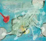 Abstract Composition by Elfi Schuselka, Oil on Canvas Mounted on Board, sold Apr 2026