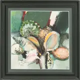 Lastury" [Shells] by Pavel Mutinský, 1991, Mixed Media on Board, sold Apr 2026