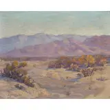 Purple Desert Mountains by John O'Hagan, oil on canvas, sold Feb 2025