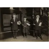 Gum Vendors Selling Near the National Theatre by Lewis Hine, gelatin silver print, sold Feb 2025