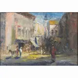 City Square by Douglas Arthur Teed, oil on canvas, sold Feb 2025