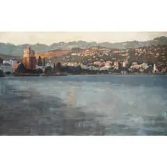 Lake Merritt," circa by Brandon Smith, oil on panel, sold Mar 2025