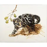 Margay Kitten by Bryan Wilson, 1972, oil on canvas, sold Mar 2025