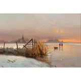 Winter in the Ooijpoldor by André Balyon, oil on canvas, sold Mar 2025