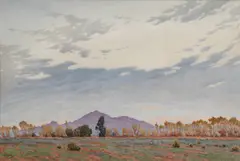 Camelback Mountain by Gunnar Widforss, watercolor, sold Mar 2025