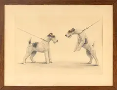 Les Deux Fox by Léon Danchin, Aquatint in Colors, sold May 2026