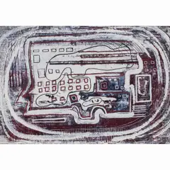 Untitled by Cady Wells, mixed media and gouache, sold Mar 2025