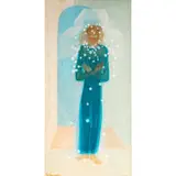 Untitled (Jesus Christ) by Marcia Gaiter, oil on panel, sold Mar 2025