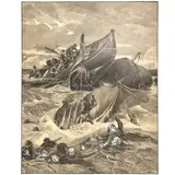 Untitled (The Whaler's Peril) by Wilfried Sätty, 1978, mixed media collage, sold Mar 2025