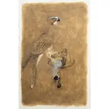 Falcon and Quail by Bryan Wilson, 1969, oil on canvas, sold Mar 2025