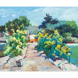 Untitled by Pamela Glover, oil on canvas, sold Mar 2025