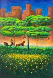 Horse and Buggy in the Park by Otto Storch, Oil on Canvas, sold May 2026