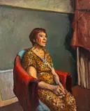 Portrait of a Seated Woman by Fred Nelson, 1973, Oil on Canvas, sold May 2026