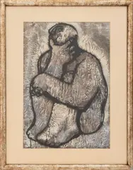 Figure Study by Oreste Dequel, Mixed Media on Paper, sold May 2026