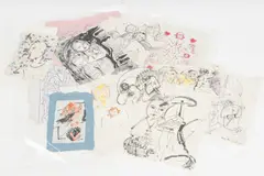 Twelve Surrealist Compositions by Eva Bouzard-Hui, 1997, Mixed Media on Handmade Paper, sold May 2026