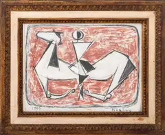 Untitled (Cavaliere) by Marino Marini, 1955, Mixed Media on Paper, sold Apr 2026