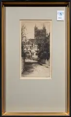 Untitled by Primrose Pitman, etching, sold Feb 2025