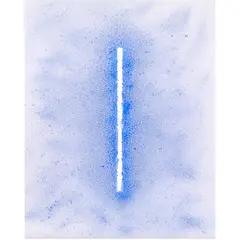 Untitled (White Line) by Bernard Winitz, acrylic on canvas, sold Feb 2025