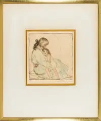 Untitled by Max Pollak, etching and aquatint, sold Feb 2025