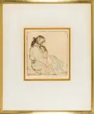 Untitled by Max Pollak, etching and aquatint, sold Feb 2025