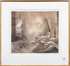 Untitled by Robert Setrakian, aquatint, sold Feb 2025