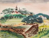 Untitled by Marjorie Connell, watercolor, sold Feb 2025